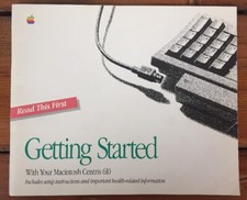 Vtg 1992 Apple Computer Mac Macintosh Centris 610 Owner User Set Up Guide Manual picture