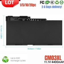✅LOT 1-20PC CM03XL Battery For HP ZBook 14 G2 15u /EliteBook 740 745 840 G1 picture