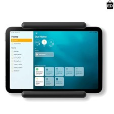 Elegant Black iPad Wall Mount - Easy Installation & Cable Management Included picture