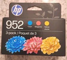 HP 952 3-PACK TRI-COLOR GENUINE INK CARTRIDGE  EXP 06/27-01/28 BRAND NEW.  picture
