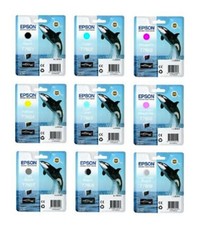 9 x Genuine Epson SureColor P600 SC-P600 / T7601 T7602 -T7609 INK LOT picture