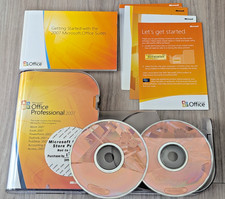 Microsoft Office Professional 2007 Full Version 2 Disc PC Windows w/Product Key picture