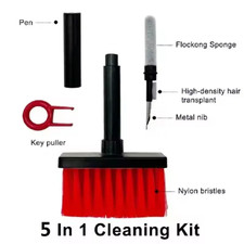 5 in 1 Keyboard Cleaning Brush Kit Keycap Puller Earbuds Cleaner for Airpods Pro picture