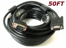 SVGA SUPER VGA Monitor 15PIN M/M Male To Male Cable CORD FOR PC TV HDTV Blue Us picture