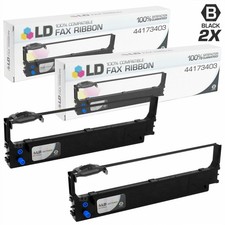 LD Compatible Okidata 44173403 2PK Black Ribbon Cartridges for Microline 620 690 picture