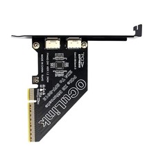 Adapter PCI Express 4.0 PCIE 8X Detachable To Dual Oculink SFF 8612 SFF 8611 picture