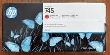 Genuine HP 745 Chromatic Red 300ml Ink DesignJet Vivid Photo Ink OEM *EXP 2027* picture