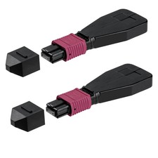 2 PCS MPO OM4 MultiMode Female Loopback Plug 12 Fiber Core 40G 100G QSFP picture