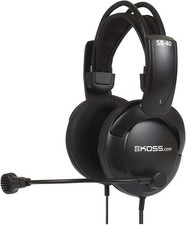 Koss SB40 Communication Computer Headsets Black Gold Wired Built in Microphone picture
