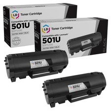 LD Comp Lexmark 50F1U00 501U 2PK Ultra HY Black MS510dn MS610 Series picture
