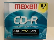 Maxell CD-R Computer Use 700 MB 80 Min Discs 10 Pack New Up To 48X picture
