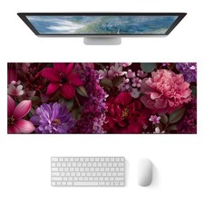 31.5x11.8 Inch Dark Floral Art Large Mouse Pad Gaming XL Desk Protector Mat picture