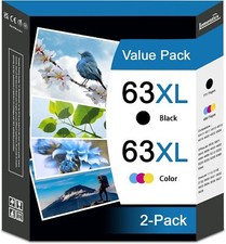 63XL Ink Cartridge Black and Color Replacement for HP 63 XL Ink OfficeJet 5255 picture