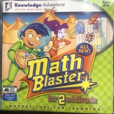 Math Blaster For 2nd Grade PC MAC CD kids learn problems fractions game.    A-34 picture