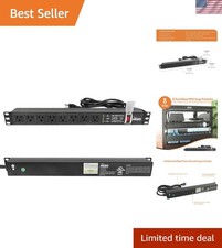 Versatile 8-Outlet Rack-Mount Power Strip with Surge Protection & LED Indicators picture