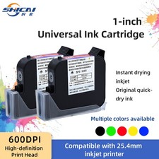 3PCS Solvent Ink Cartridge 25.4mm 1 Inch TIJ Printhead 600DPI Quick Dry Ink picture