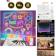 Led Note Board with Colors,16''Drawing Tablet,6 Modes & 8 Colors Light Up Dra... picture
