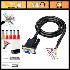 10FT RS232 DB9 Female Serial Cable, 9 Pin Bare Wire Extension, Gold Plated, Dura picture