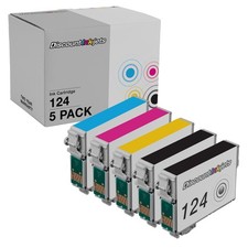5PK Reman Ink Cartridge Set for Epson 124 T124 Printer WorkForce 320 323 325 435 picture