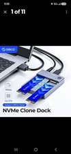 ORICO M.2 Dual-Bay NVMe Docking Station USB C NVMe Cloner for PCIe M-Key SSD 8TB picture