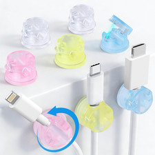 8 Pack Magnetic Cable Clips, 360° Rotatable Cord Holder, Colorful | Cable Holder picture