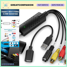 USB Video Capture Card - RCA to USB Converter for VHS, Mini DV, VCR, DVD - PC/MA picture