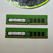 32GB (2x16GB) SK Hynix DDR4-2133 ECC UDIMM RAM Lot HMA82GU7MFR8N-TF-T0 picture