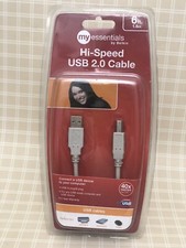 Belkin My Essentials Hi Speed USB 2.0 Printer Cable 6 Foot New In Sealed Package picture