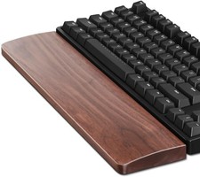 Wooden Keyboard Wrist Rest Ergonomic TKL Gaming Walnut Mechanical Keyboard  picture