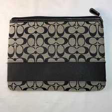 Coach Black Signature Jacquard  Stripe Padded Sleeve Tablet Case 8