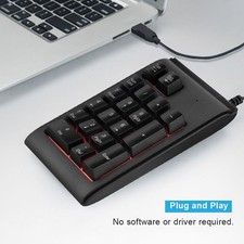 19-key 3-Color USB Numeric Keypad Mechanical Touch Feeling 10 Million Clicks picture