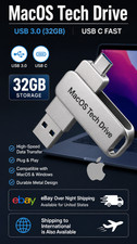 Mac OS Tech Support Drive – Dual Connection USB 3.0 & USB-C Easy Instructions picture
