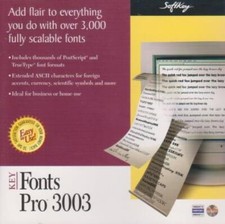 Key Fonts Pro 3003 PC CD professional PostScript TrueType formats design project picture