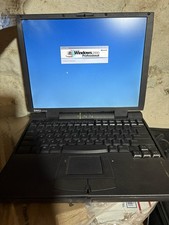 Vintage Dell Latitude Laptop Windows 2000 Pro DVD Floppy Dock Charger Case picture