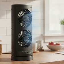 Personal Tower Cooling Fans that Blow Cold Air, Standing Small Desk Fan with ... picture