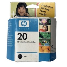 Vintage HP 20 Inkjet Print Cartridge Black C6614DN New Sealed Deskjet Fax Apollo picture