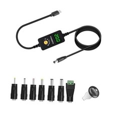 Universal USB C to DC Adapter, Barrel PD Trigger Cable, USB-C to DC 5V 9V 12V picture