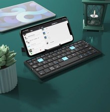 Jomaa Foldable Bluetooth Keyboard Rechargeable Keyboard Mini Folding Wireless picture