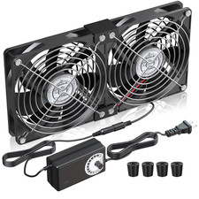 2 X 120Mm 240Mm Computer Fan with AC Plug 110V/220V to DC 12V Power Supply picture