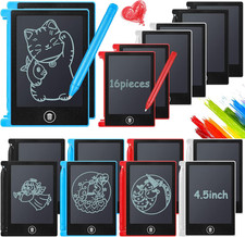 16 Pack 4.5 Inch Mini LCD Writing Tablet, Electronic Erasable Doodle Board picture