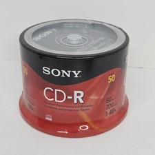 [NEW SEALED] Sony 50 Pack CD-R 80 Minute Blank 700MB 1-48X Recordable Disc picture