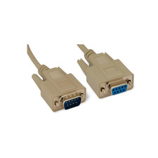 10ft Serial Null Modem Cable DB9 Female to DB9 Male - Beige picture