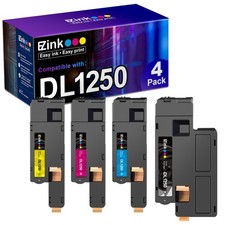 E Z Ink Compatible Toner Cartridges 4 Pack For Dell 1250 C1760nw Laser Printer picture