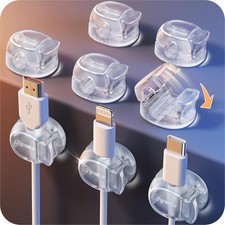 Cable Clips,  8Pack Dual Spring Cord Organizer with Clasp Lock, Max Stab picture