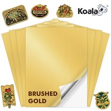 Koala Brushed Gold Vinyl Sticker Paper for Inkjet & Laser Printers Waterproof 20 picture