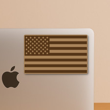 Subdued American Flag Sticker - Desert Tan Flag Decals for Laptops & Tumblers picture