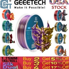 Geeetech Filament 1.75mm 1KG/Roll Silk PLA Dual Color Consumables For 3D Printer picture