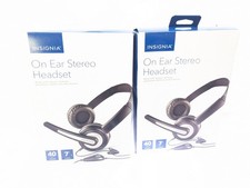 2x Insignia On-Ear Wired Stereo Headset NS-PAH5205 - PACK OF 2 - Black picture