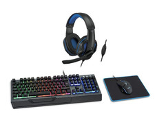Gaming Keyboard Mouse Headset Pad Bundle for PC PS4 Xbox – iLive IAGMK22VP picture