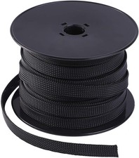 Keco 100Ft – 1/2 Inch PET Expandable Braided Cable Sleeve – Wire Sleeving picture